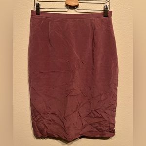 100% Silk Pencil Skirt Mauve